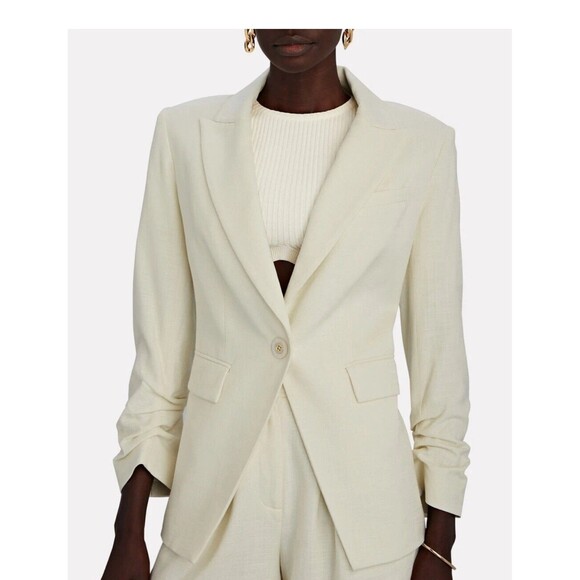 NWOT Veronica Beard Hollis Dickey Size 12 Single-Breasted Jacket in Off White - Picture 5 of 14